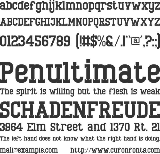 Merhin font preview