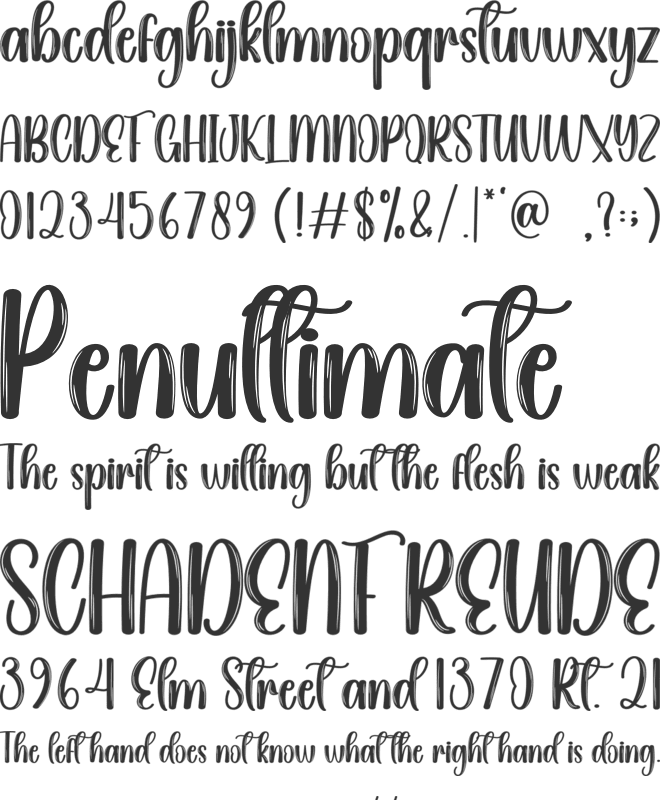 Coaster font preview