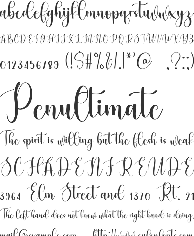 September Holiday font preview