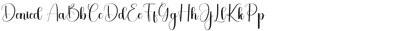 Denied font