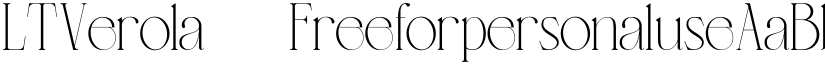LT Verola - Free for personal use font download