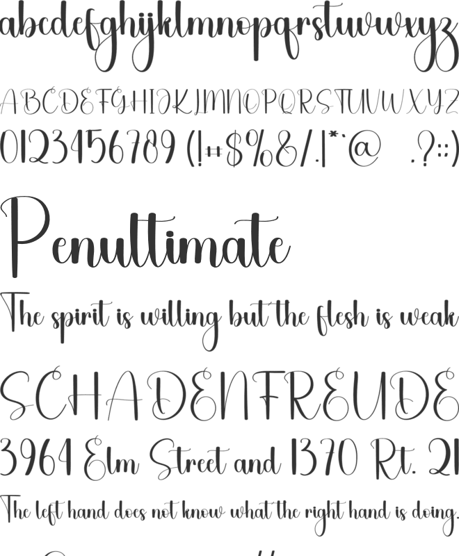 Bistick font preview