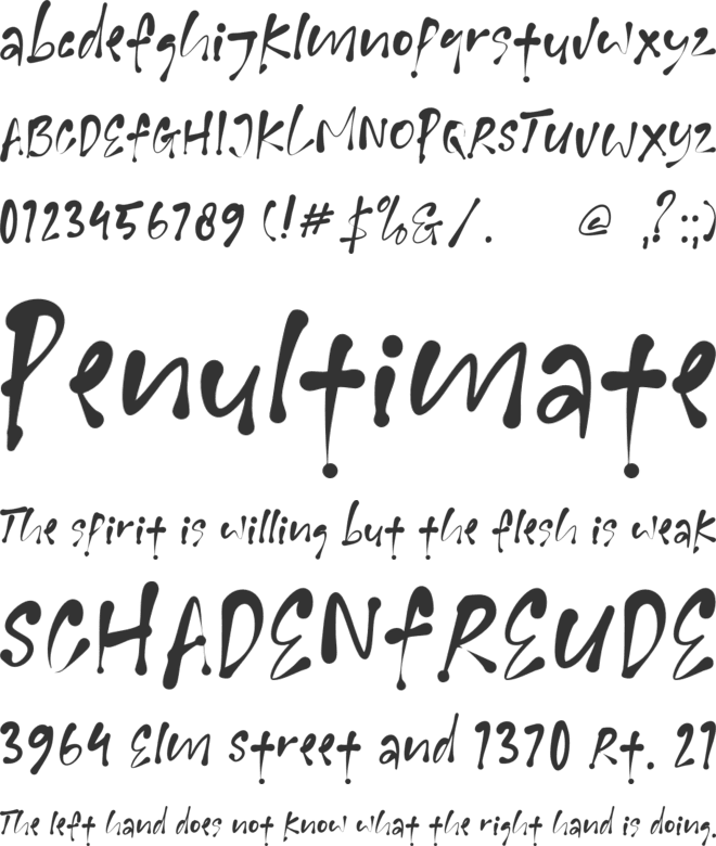 Jambie font preview
