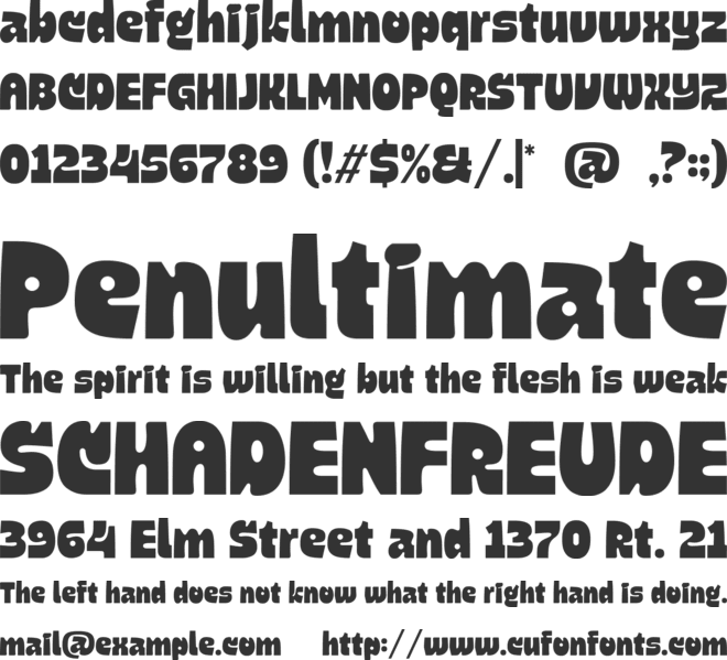 Boldfat Mighty font preview