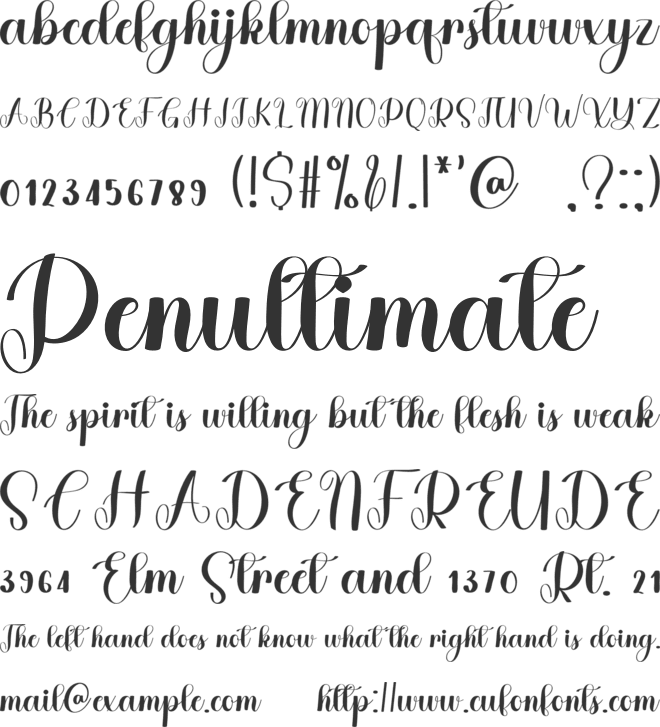 Satuday Holiday font preview
