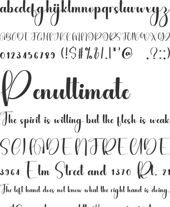 Beauty Roselia font preview
