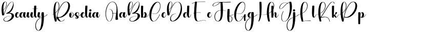 Beauty Roselia font