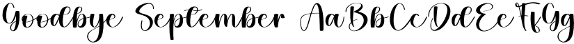 Goodbye September font