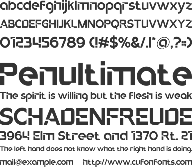 Nexium font preview