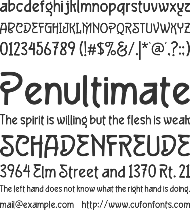 BRIGEND font preview