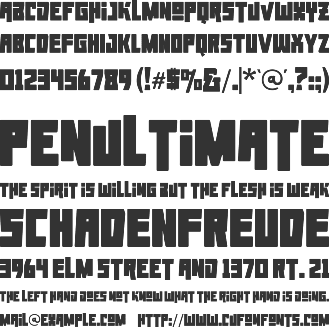 Goblock font preview