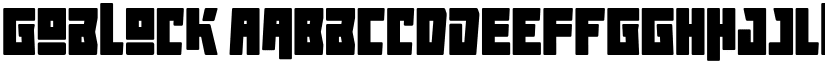 Goblock font