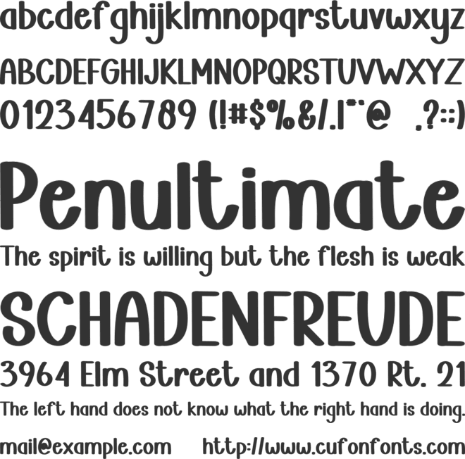 DREAMING TEACHER font preview