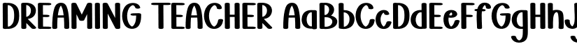 DREAMING TEACHER font