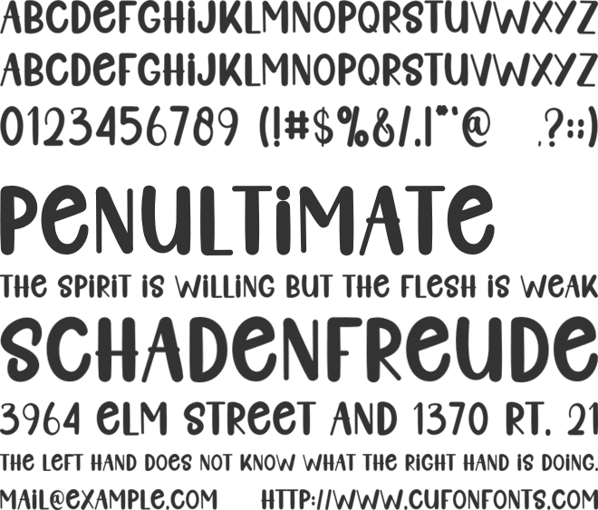 Cream Cheese font preview