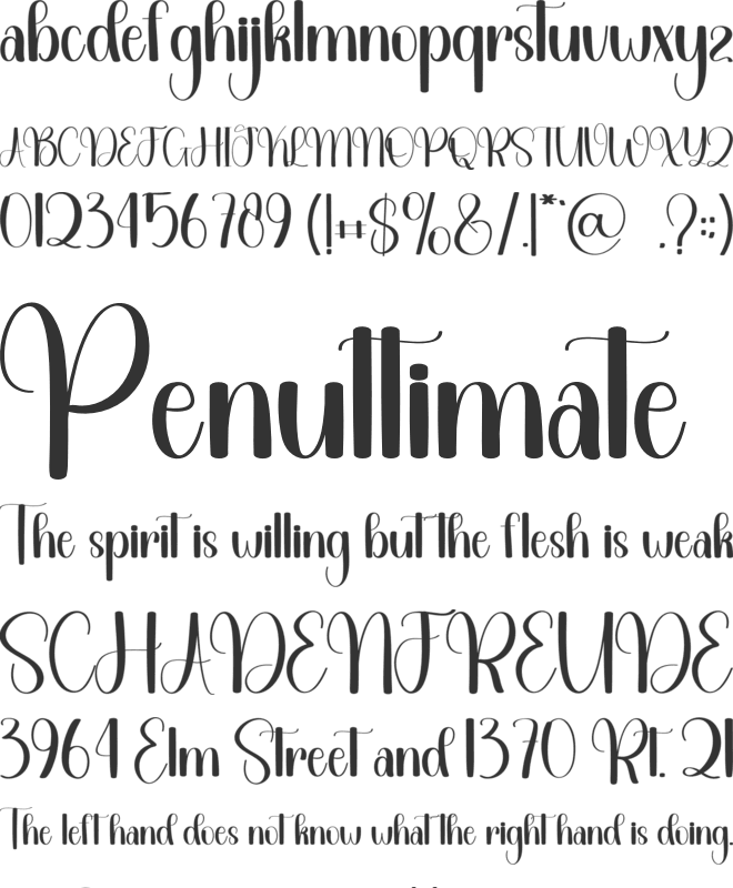 Highland Summer font preview