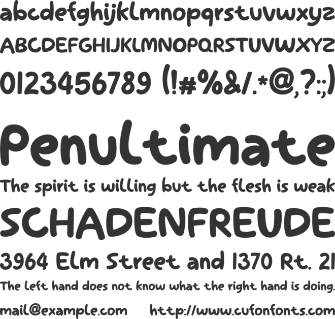 Kinder Child Kawaii Bubble font preview