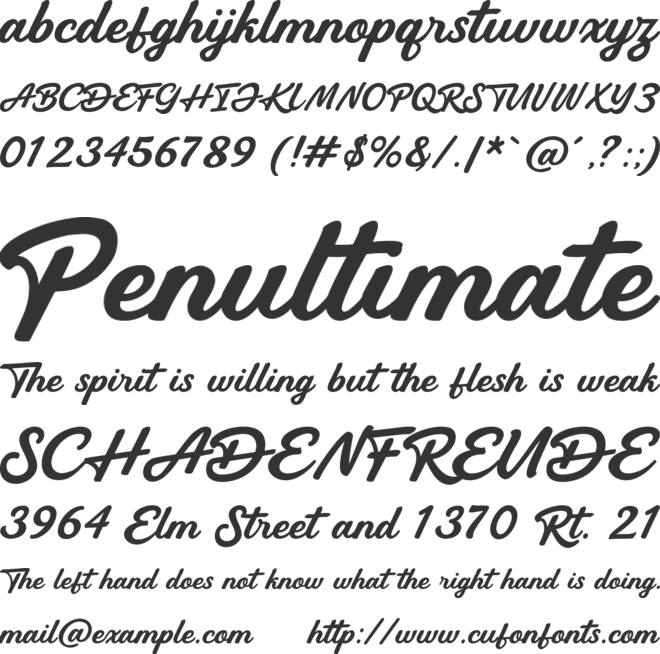 Regaltion Highter font preview