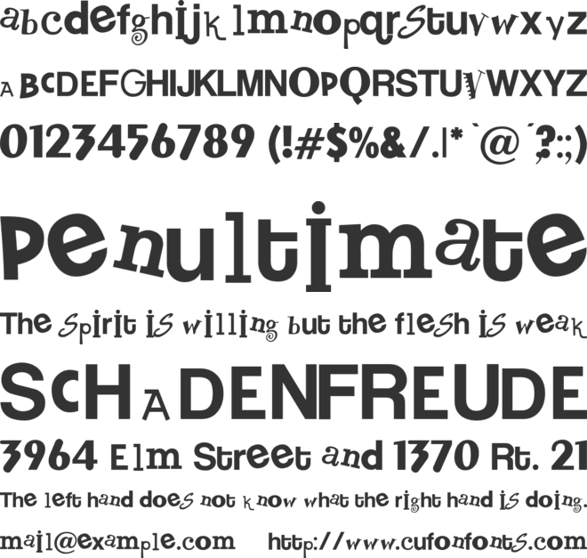Canyon Meadows Cinemas font preview