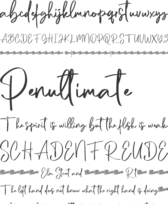 Qonelya font preview
