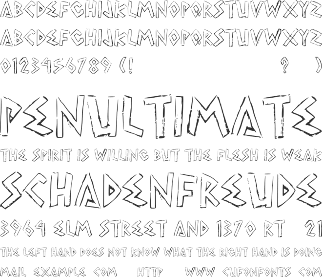 FT Chaoskript font preview