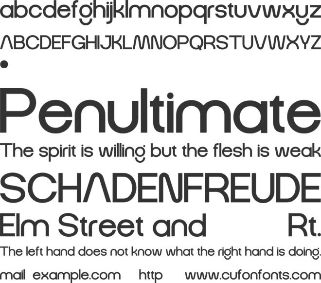 MISENO font preview
