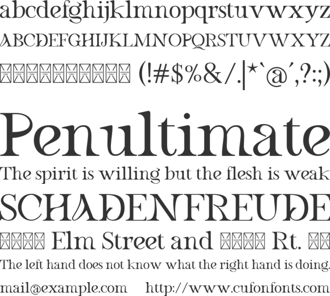 Kadrith font preview