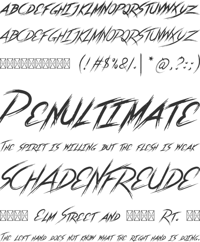 Stravyn font preview