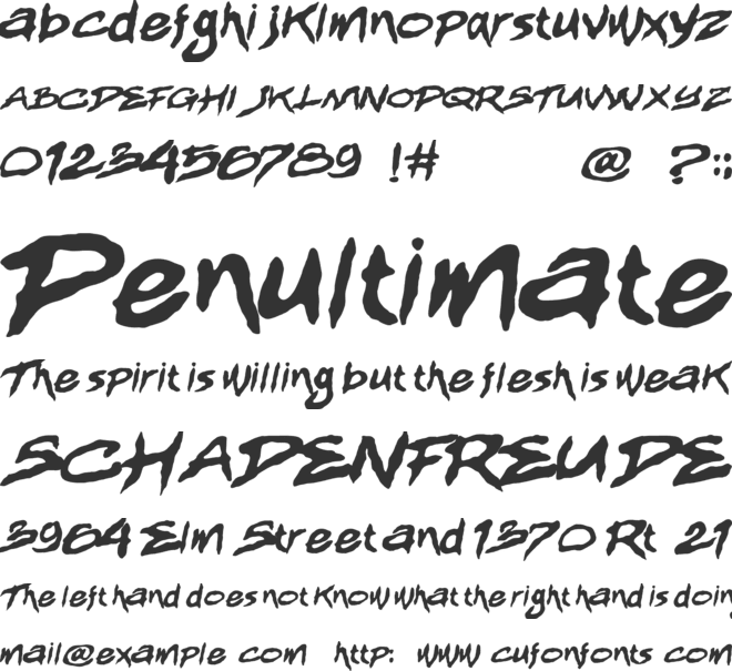 Meganors font preview