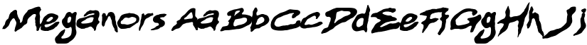Meganors font
