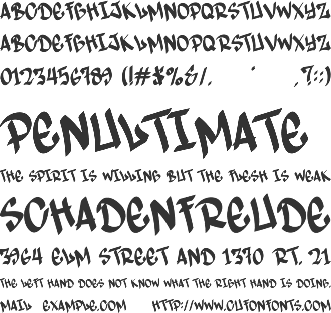 Cooling Period font preview