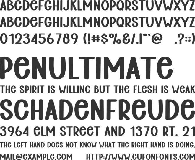 Sunday Carnival font preview