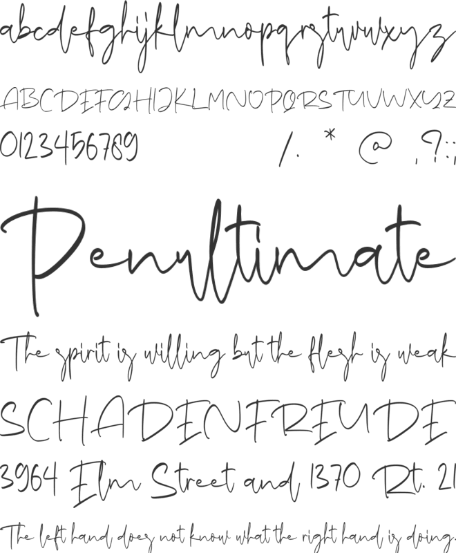Resetta Milestone font preview