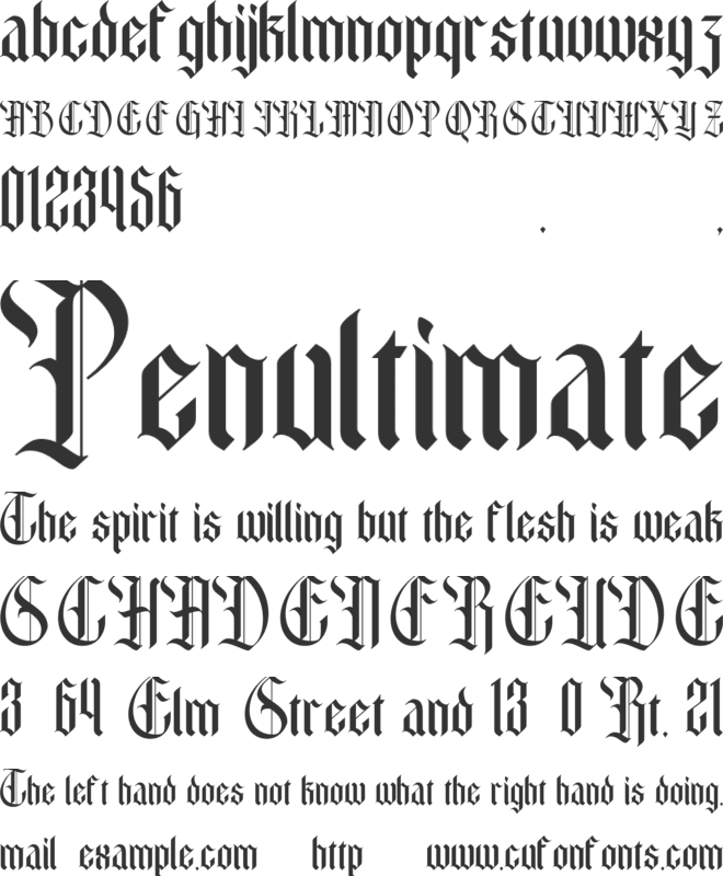 Basthor font preview