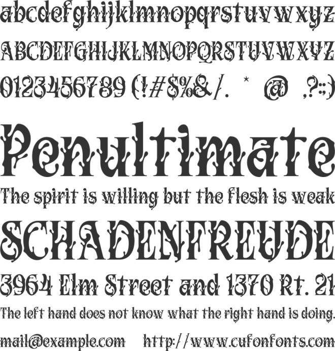 Candle Shlop font preview