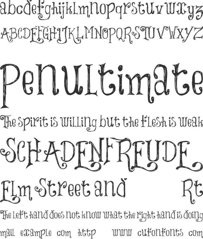 Things We Said font preview