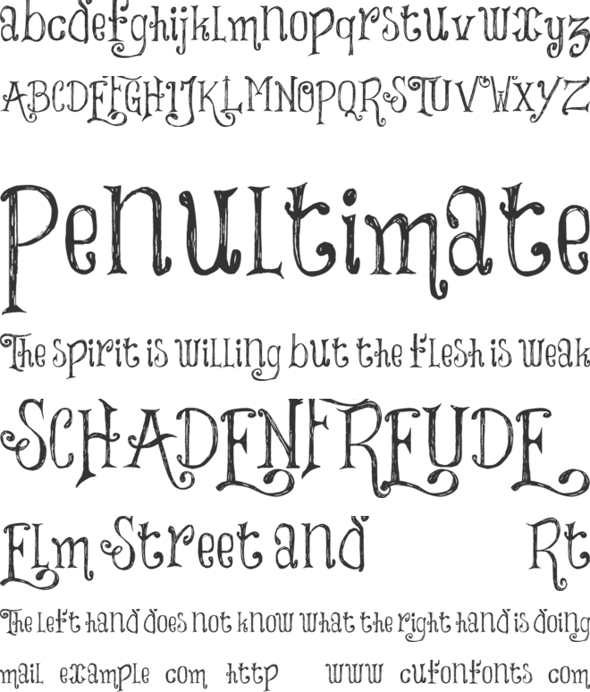 Things We Said font preview