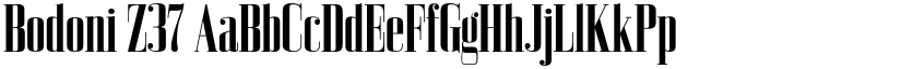 Bodoni Z37 font download