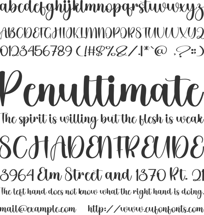 Farmhouse Maddison font preview