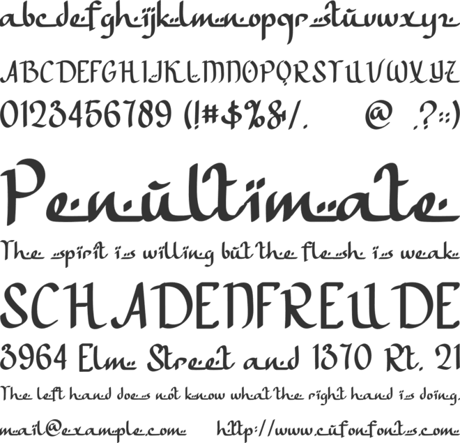 Syawal font preview