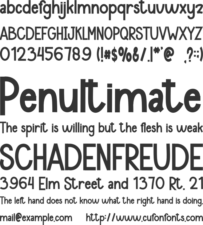 Hotmilk font preview