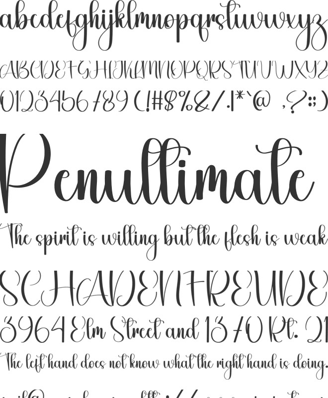 Merry Graduation font preview