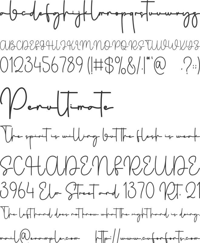 Musical Christmas font preview