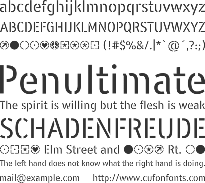 WARFIELD font preview