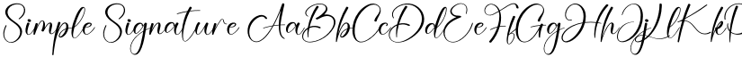 Simple Signature font download