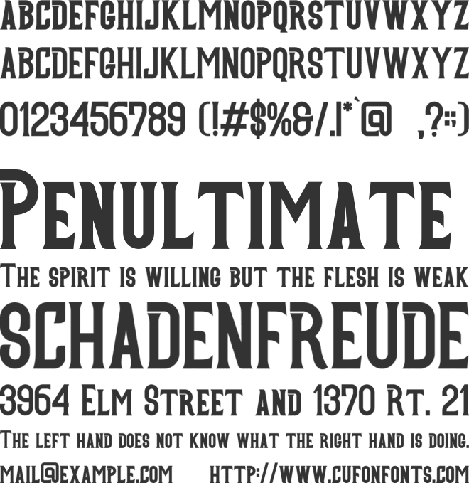 EUROSINA font preview