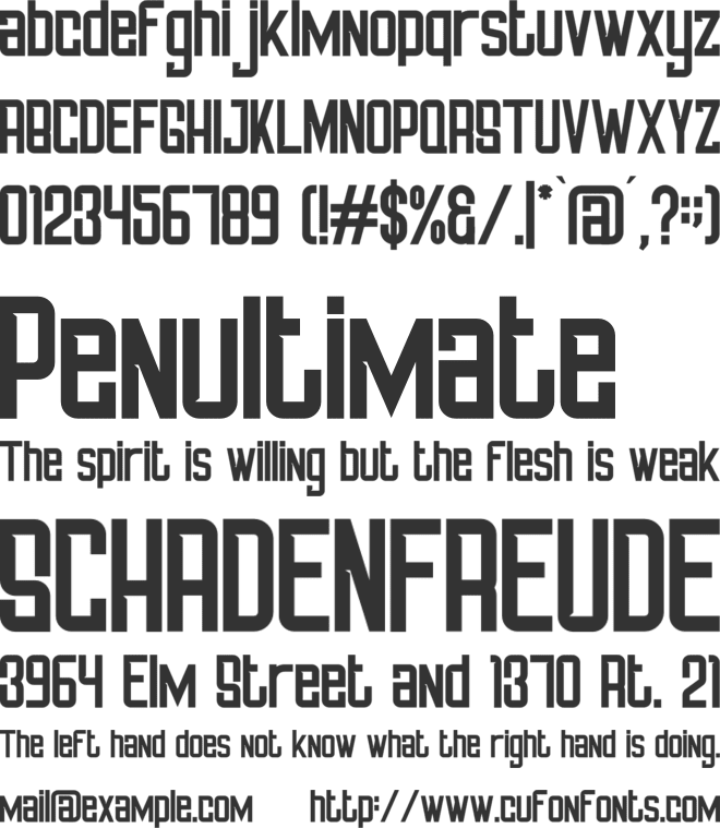 CALVINES font preview