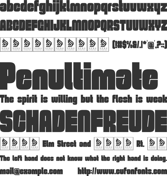 Exodiah font preview