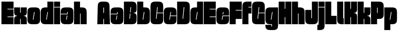 Exodiah font