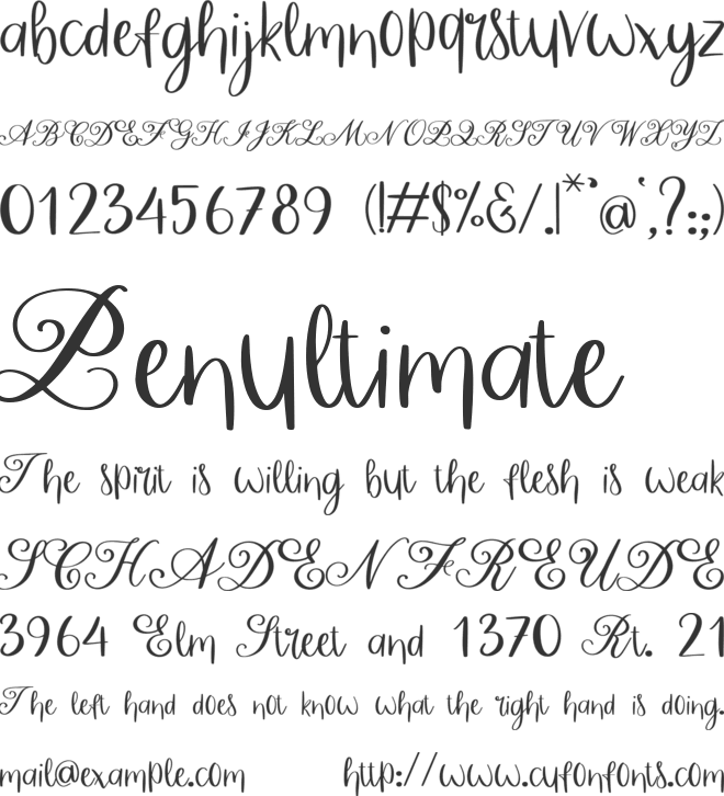 Melanique font preview